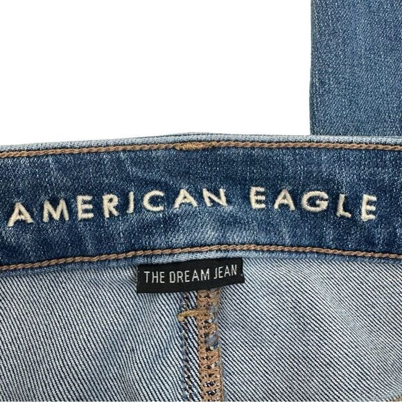 American Eagle HI Rise Jegging The Dream Jean Distressed Size 6 W28 - Picture 9 of 9